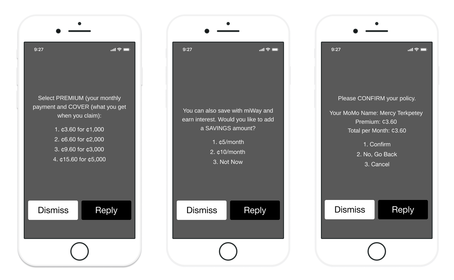 miWay Insurance Screenshot